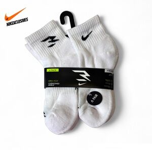 Nike dri-fit 3BRAND Athletic Quarter cut ankle socks 6 pair pack white